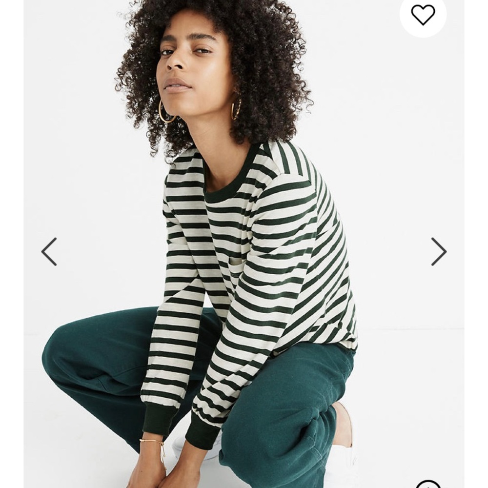 Madewell Long Sleeve Tee in Eaves Stripe